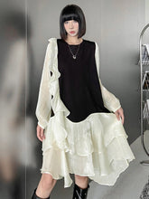 HEYFANCYSTYLE Women's Avant Garde Casual Luxury Ruffle Dress
